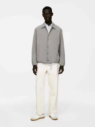 Cotton Blend Shirt Jacket