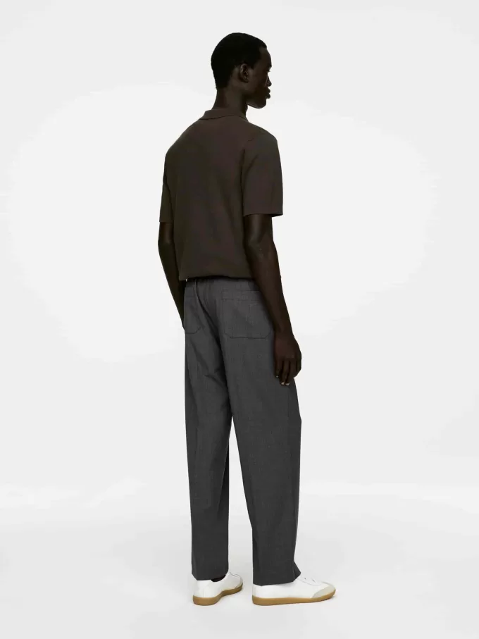 Drawstring Wool Trousers