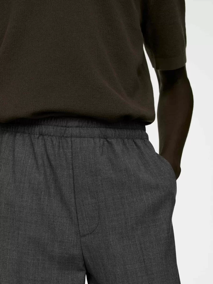 Drawstring Wool Trousers