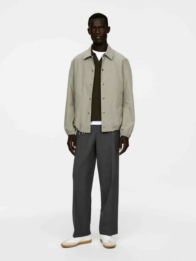 Drawstring Wool Trousers