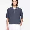 Fine-Knit Polo Shirt