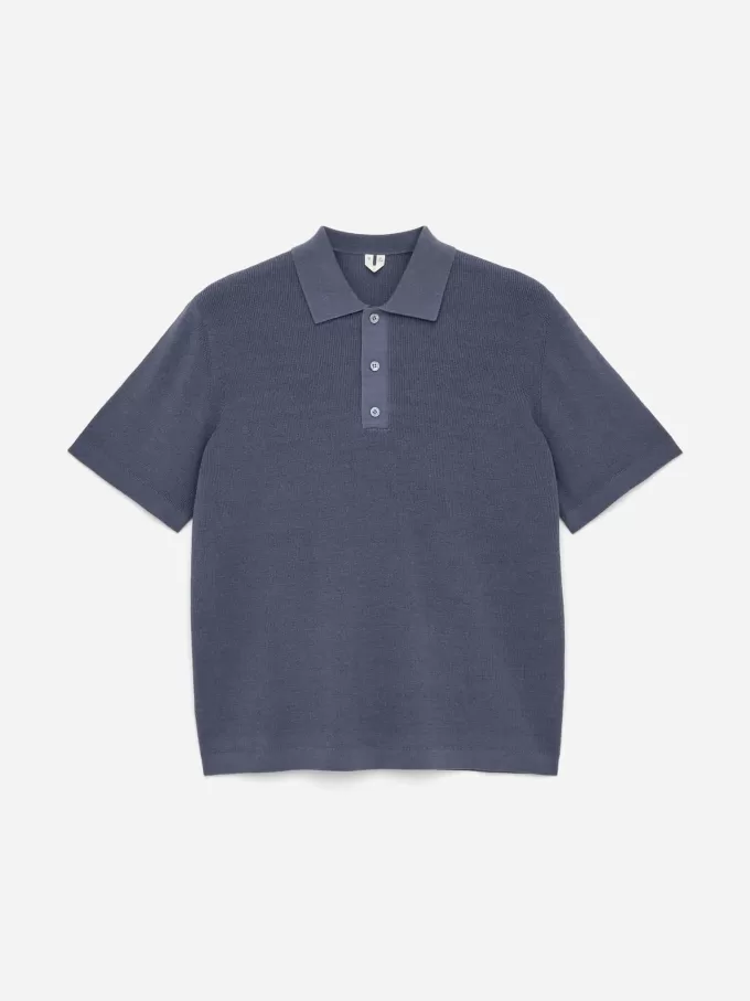 Fine-Knit Polo Shirt