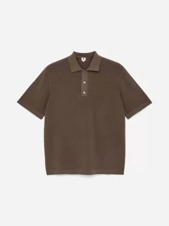 Fine-Knit Polo Shirt