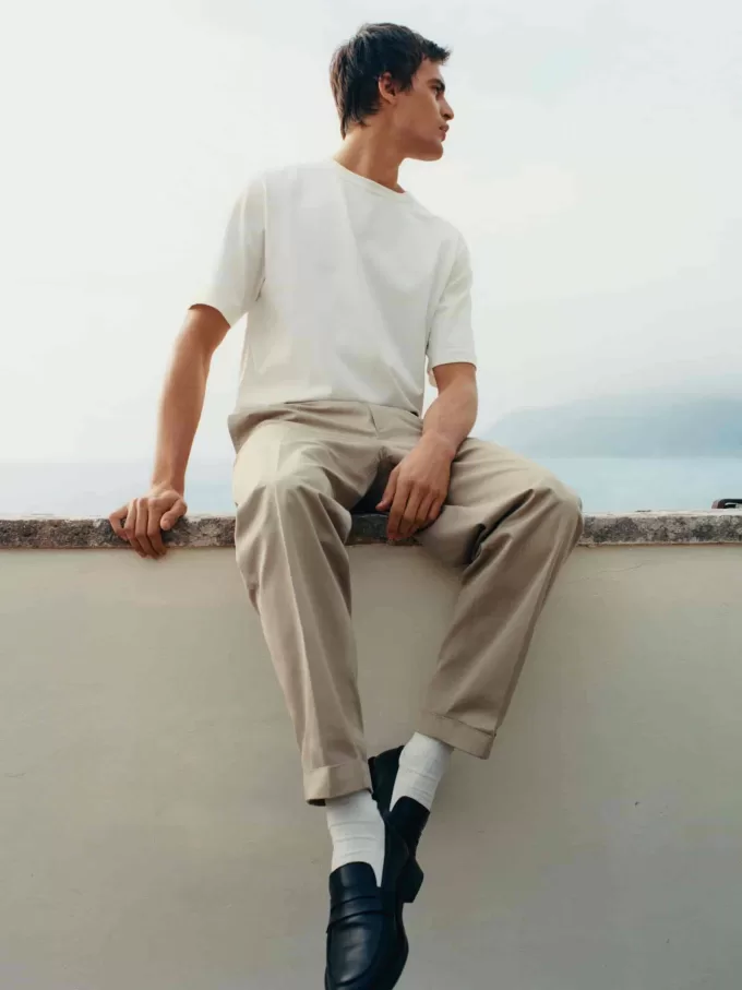 Fold-Up Cotton Trousers