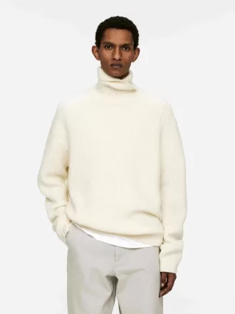 Heavy Wool Roll-Neck Jumper