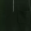Knitted Wool Zip Polo Shirt