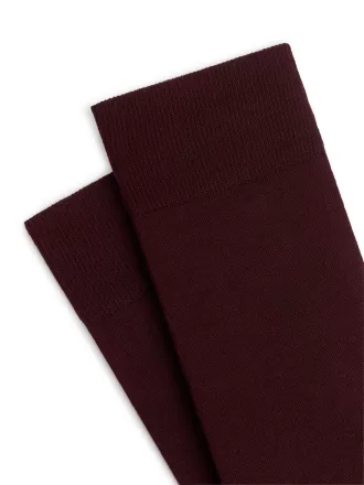 Mercerised Cotton Socks Plain Burgundy 640437042002 1 330x440 - Mercerised Cotton Socks Plain