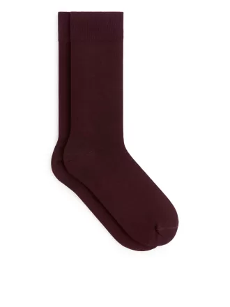 Mercerised Cotton Socks Plain Burgundy 640437042002 330x440 - Mercerised Cotton Socks Plain