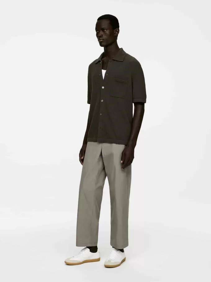 Relaxed Cotton Blend Chinos