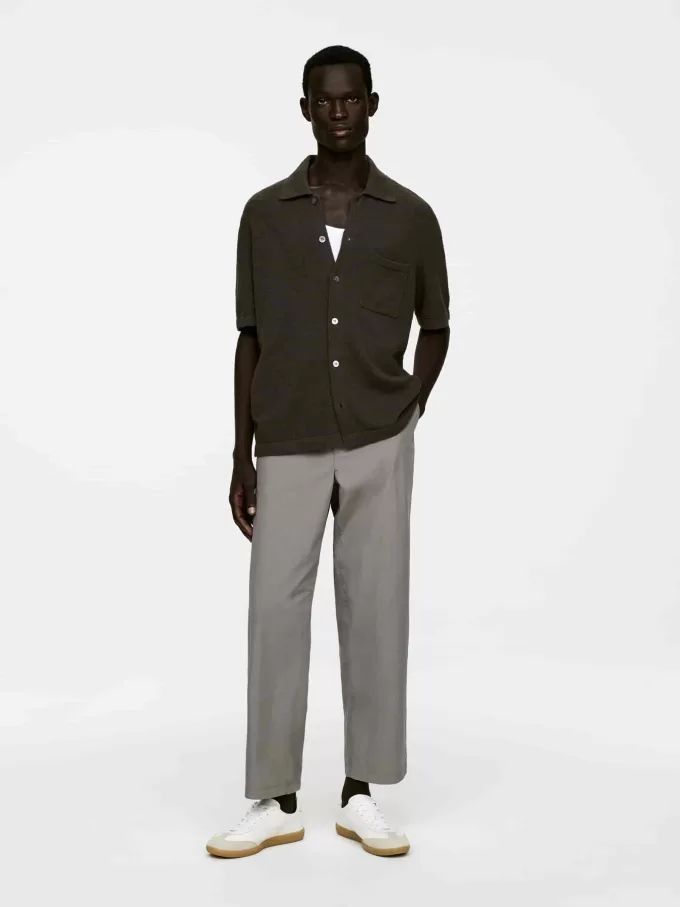 Relaxed Cotton Blend Chinos