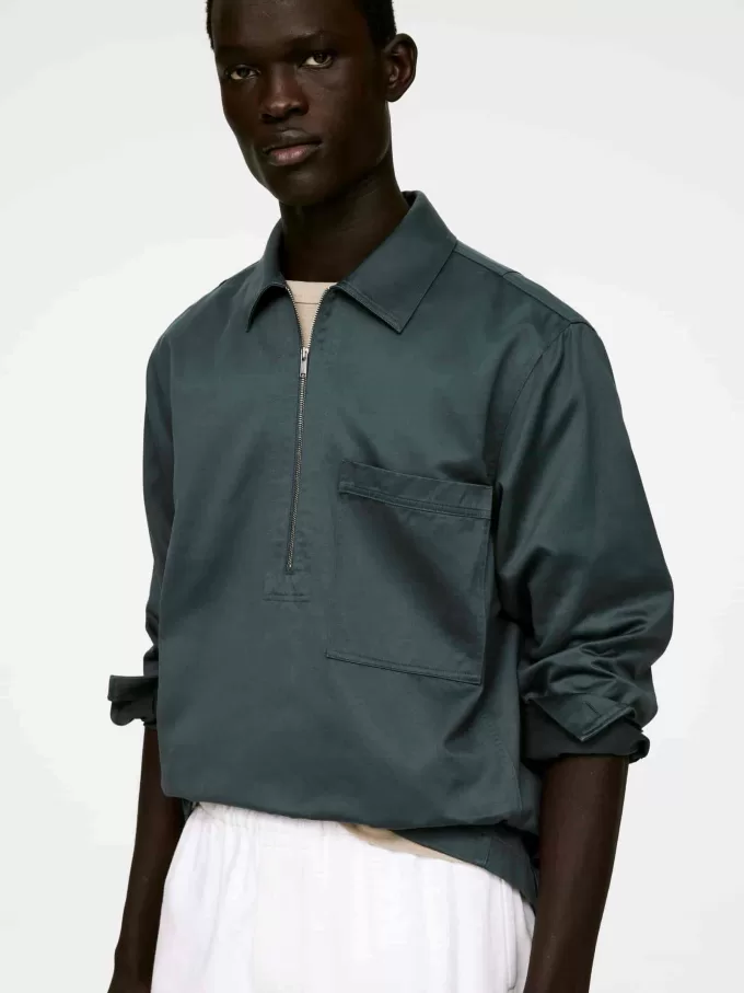 Relaxed Pop-Over Shirt