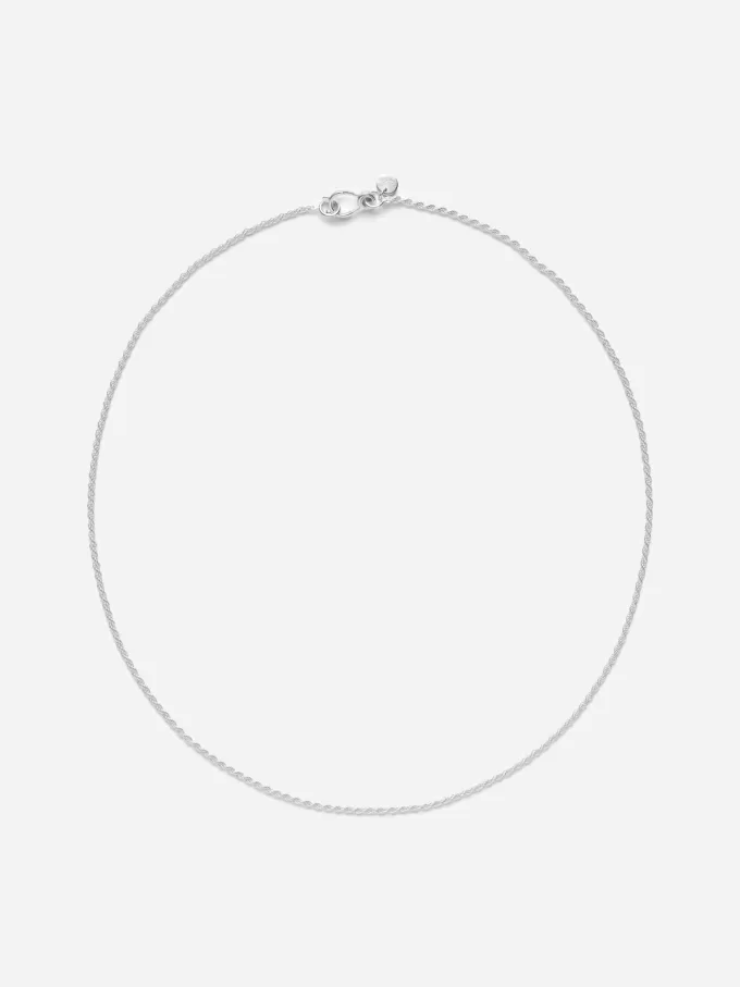 Silver Rope Chain Necklace