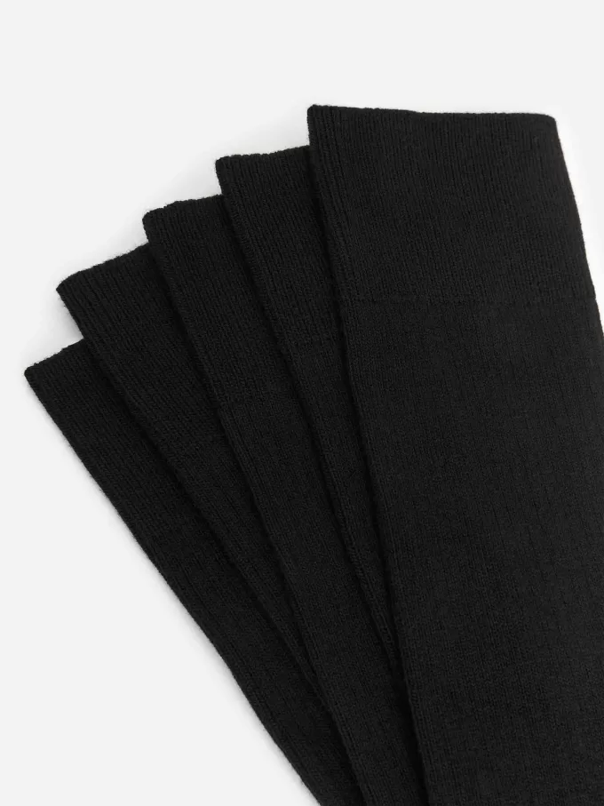 Supima Cotton Rib Socks 5 Pairs