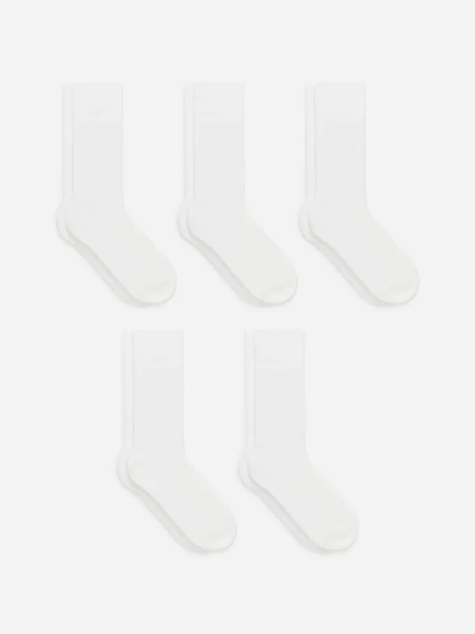 Supima Cotton Rib Socks 5 Pairs