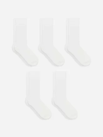 Supima Cotton Rib Socks 5 Pairs