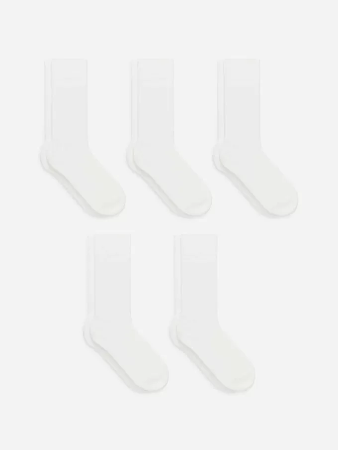 Supima Cotton Rib Socks 5 Pairs