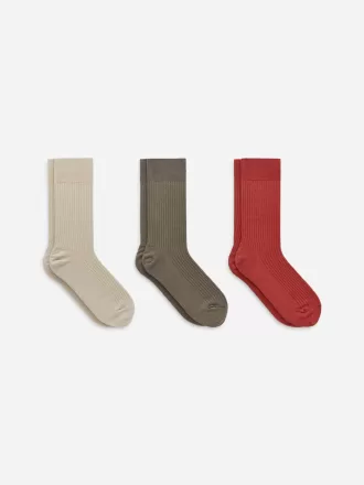 Supima Cotton Rib Socks Set of 3 pairs Supima Cotton Rib Socks Set of 3 pairs