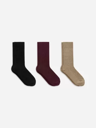 Supima Cotton Rib Socks Set of 3 pairs Supima Cotton Rib Socks Set of 3 pairs