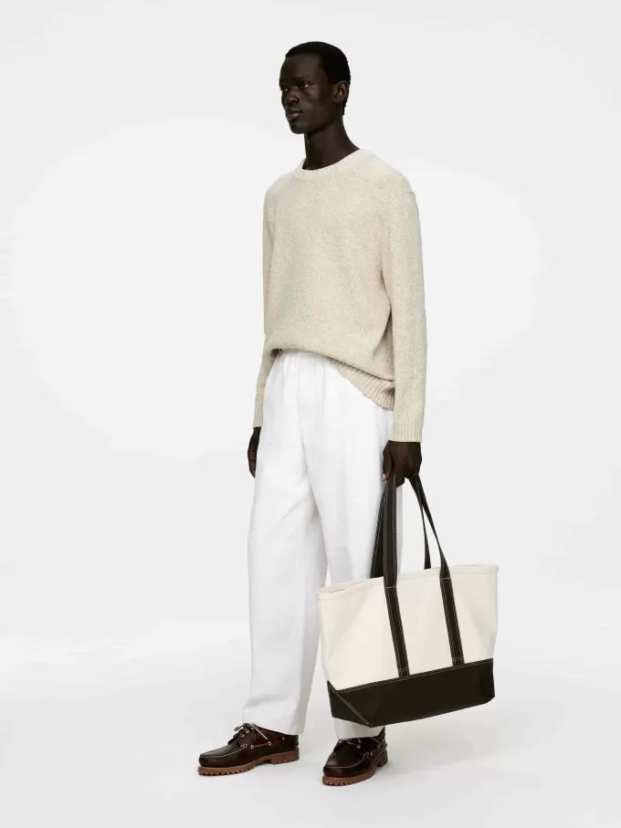 Textured Cotton Blend Jumper