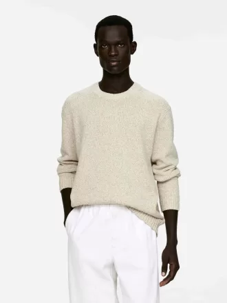 Textured Cotton Blend Jumper