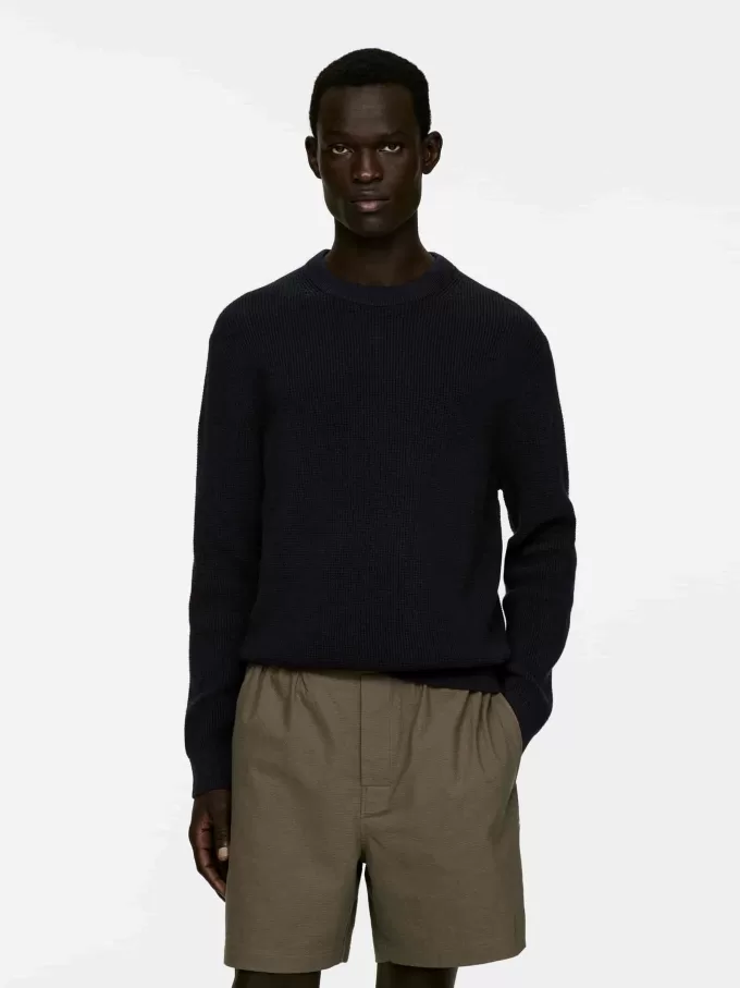Waffle-Knit Jumper