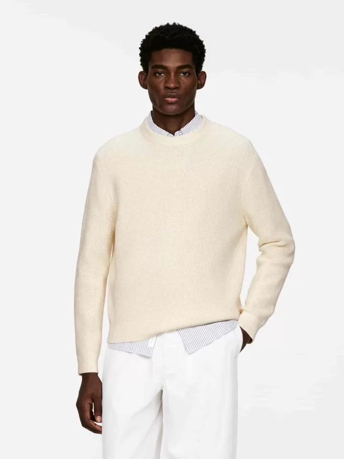 Waffle-Knit Jumper