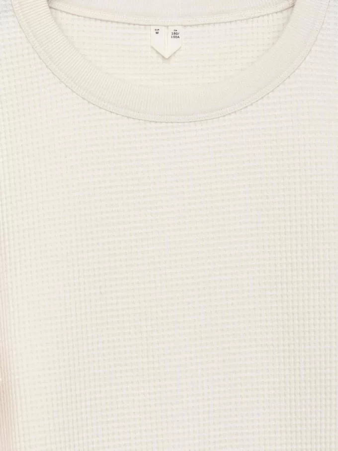 Waffle-Knit Sweatshirt