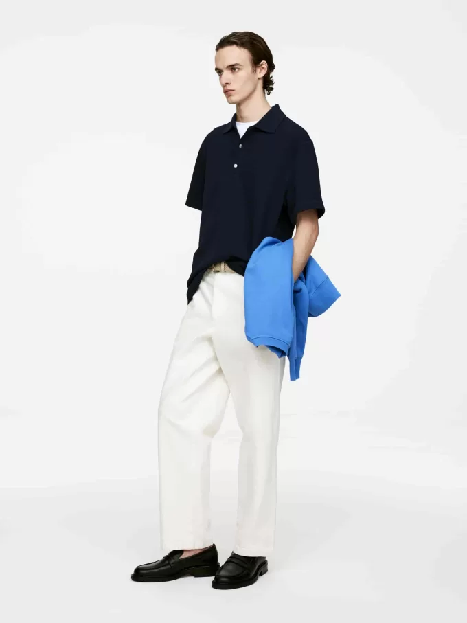 Waffled Polo Shirt