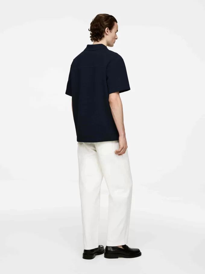 Waffled Polo Shirt