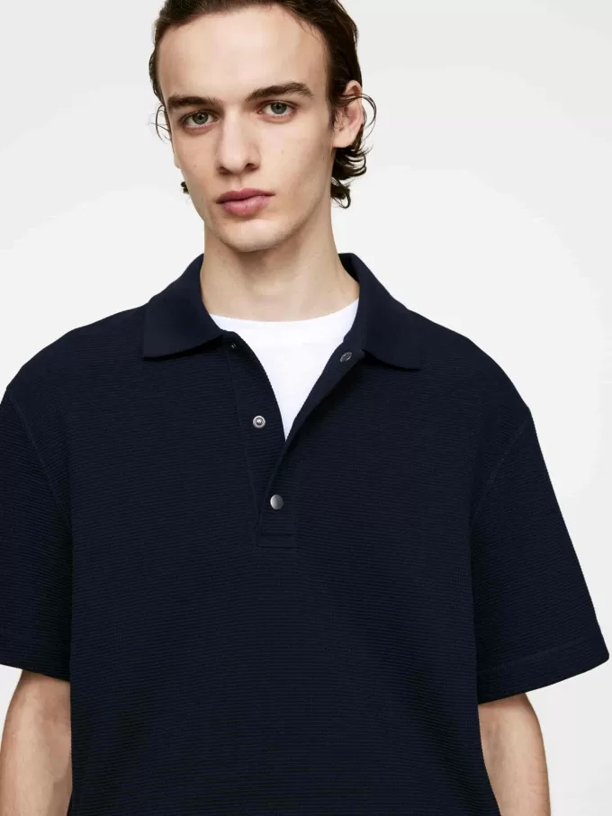 Waffled Polo Shirt