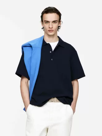 Waffled Polo Shirt