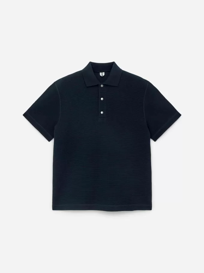 Waffled Polo Shirt
