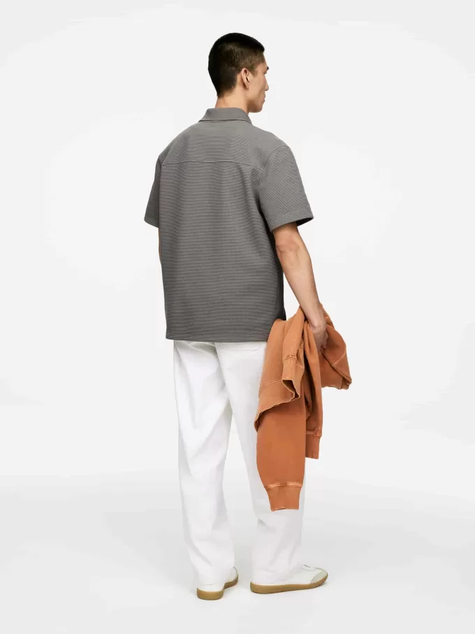 Waffled Polo Shirt