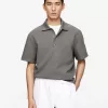 Waffled Polo Shirt