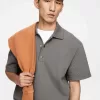 Waffled Polo Shirt