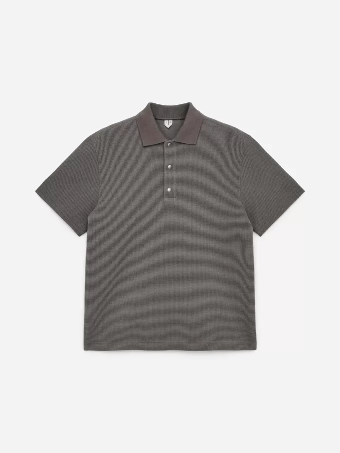 Waffled Polo Shirt