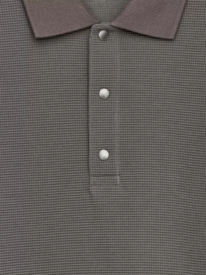Waffled Polo Shirt