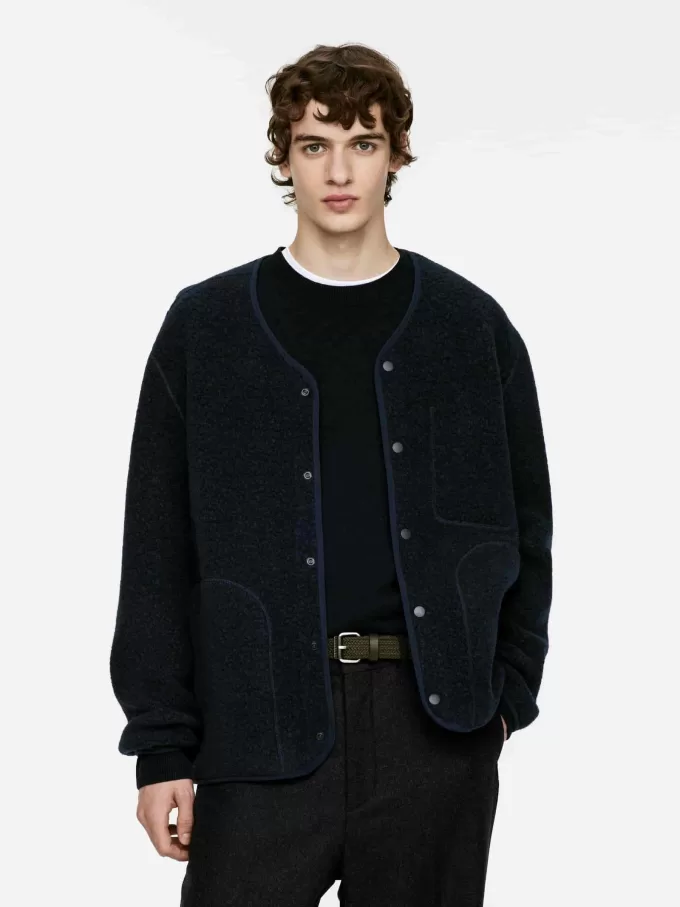 Wool-Blend Fleece Jacket