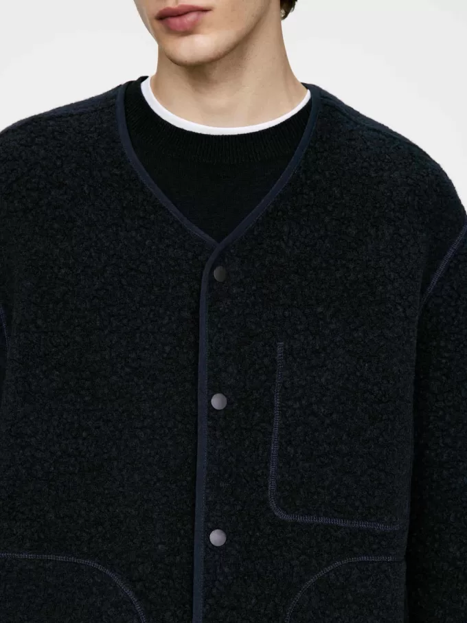 Wool-Blend Fleece Jacket