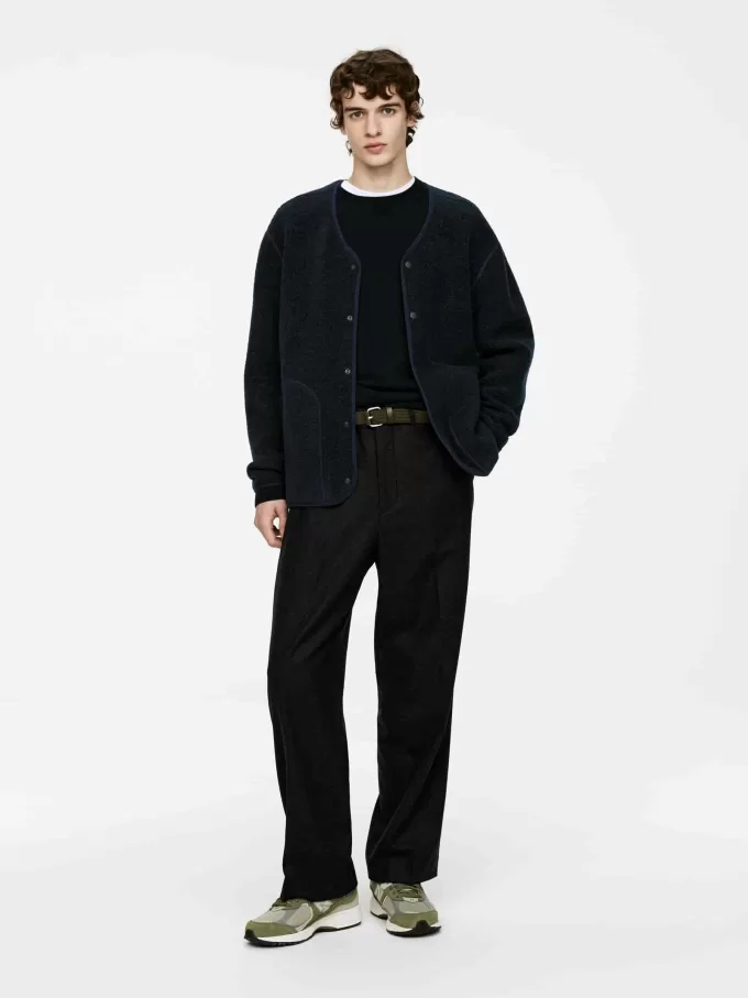 Wool-Blend Fleece Jacket