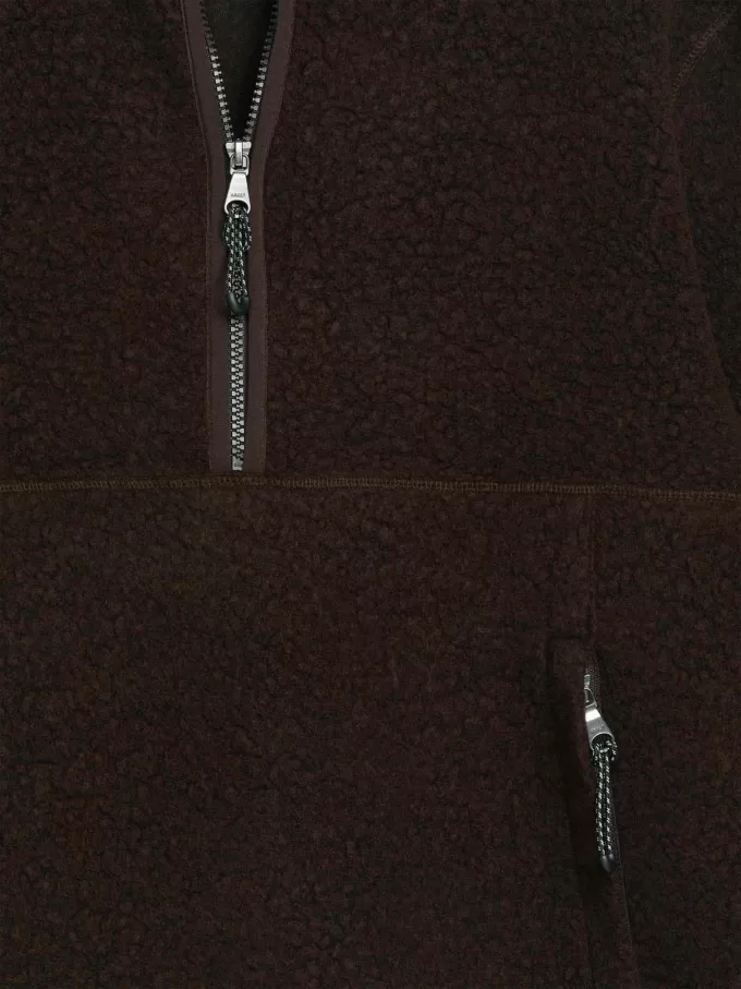 Wool Blend Pile Half-Zip