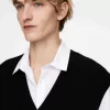 Wool-Cotton Vest Cardigan