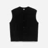 Wool-Cotton Vest Cardigan