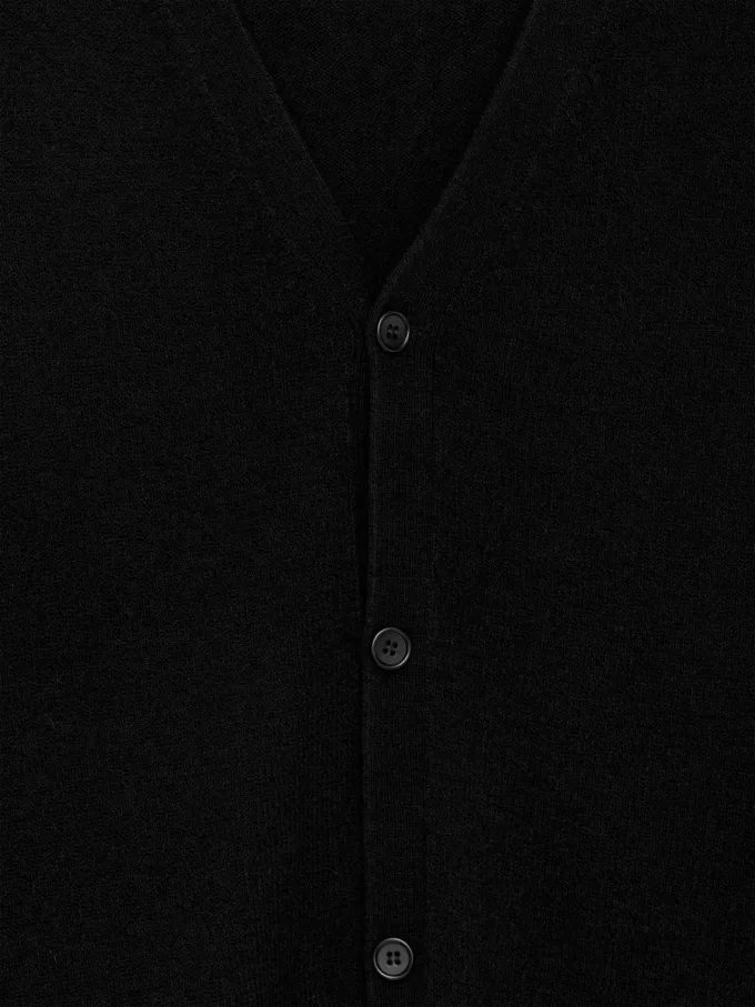 Wool-Cotton Vest Cardigan