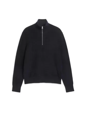 Wool & Cotton Half Zip Jumper